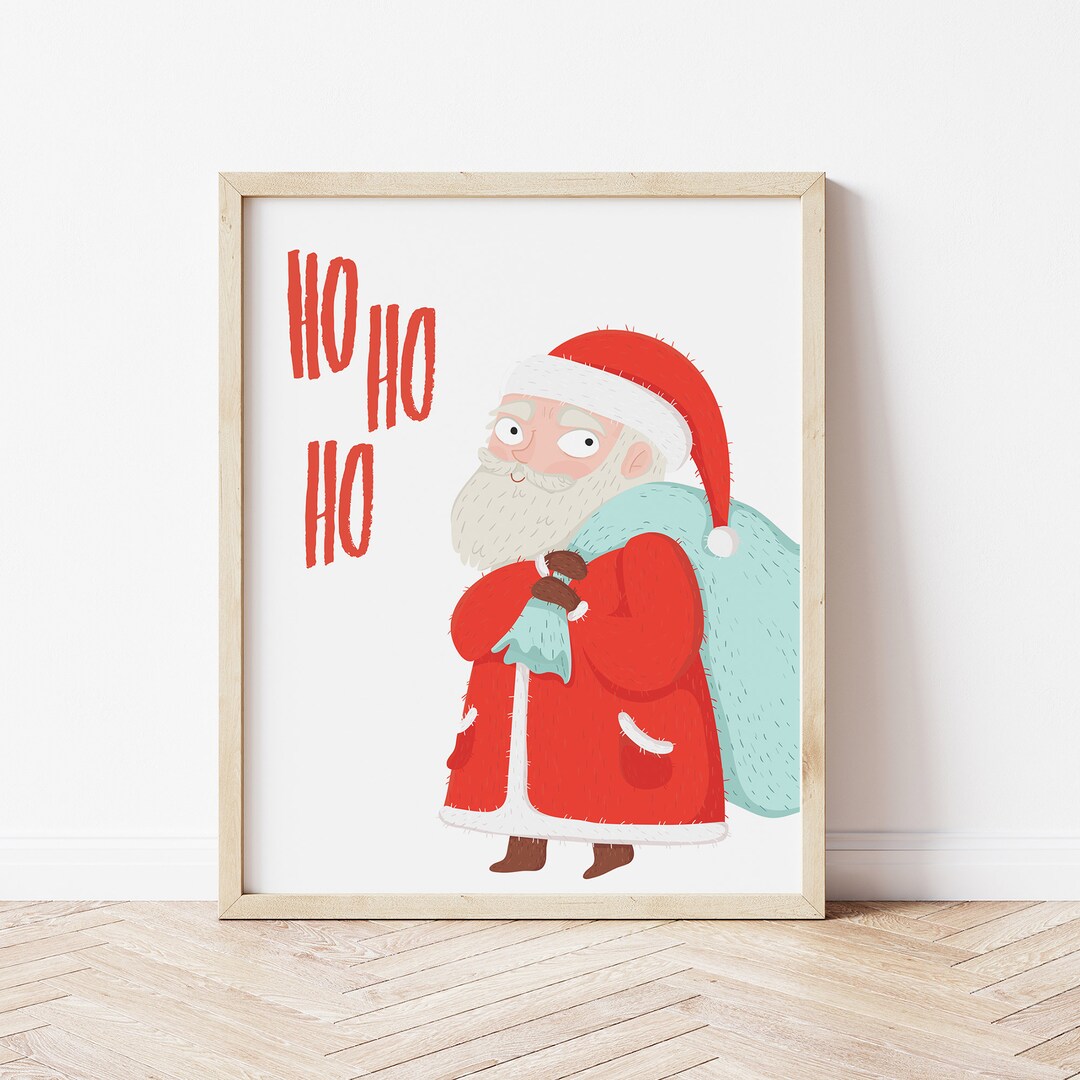 Christmas Printable- Kids Christmas Wall Art, Santa Print, Christmas ...