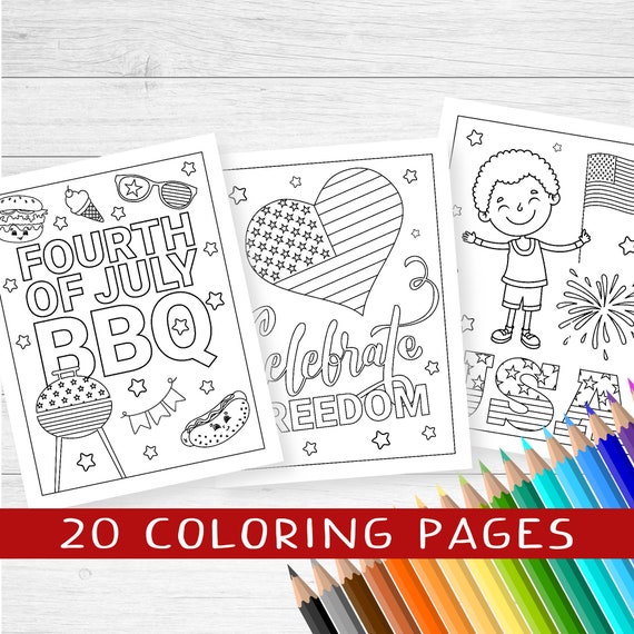 4th of July coloring 20 printable pages patriotic coloring