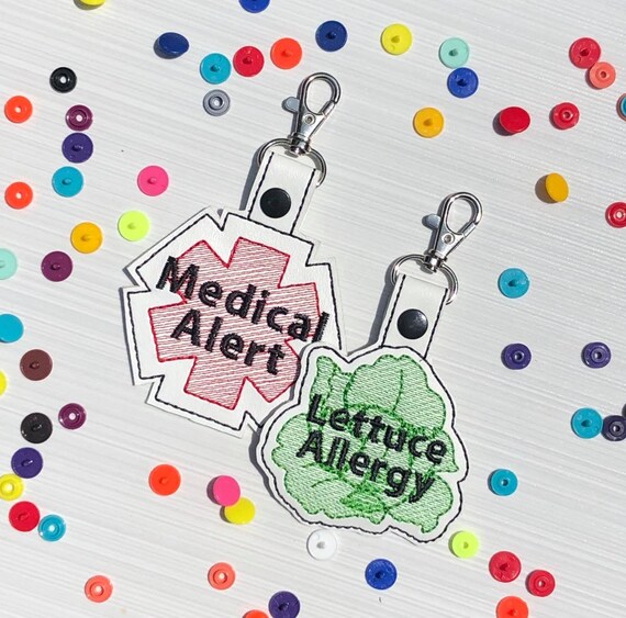 Lettuce Allergy & Medical Alert Tag Gift Set Allergy Key Etsy