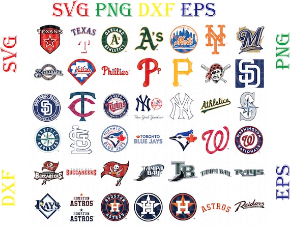 MLB team logos MLB SVG baseball team logos grunge | Etsy