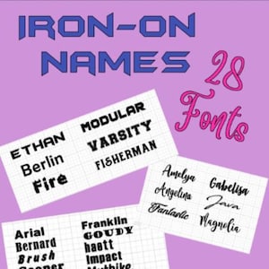 Iron-on Name/Word Label Decal