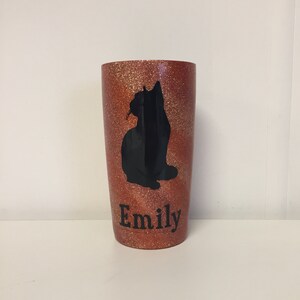 Cat Silhouette - Personalised Travel Mug