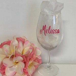Calcomanía de vinilo DIY - Nombre de la copa de vino