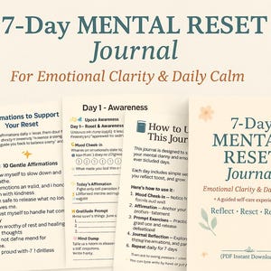 7-Tage-Reset-Journal - Emotionale Klarheit & tägliche Ruhe (druckbares PDF)