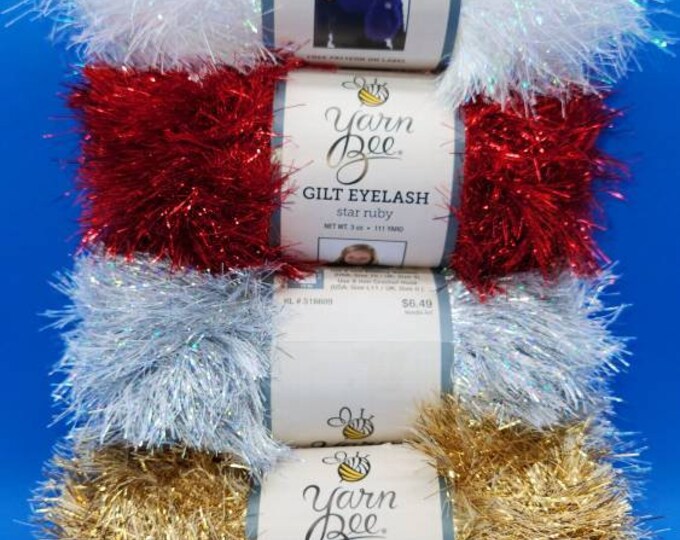 Yarn Bee Gilt Eyelash Hobby Lobby Glittery Yarn Etsy