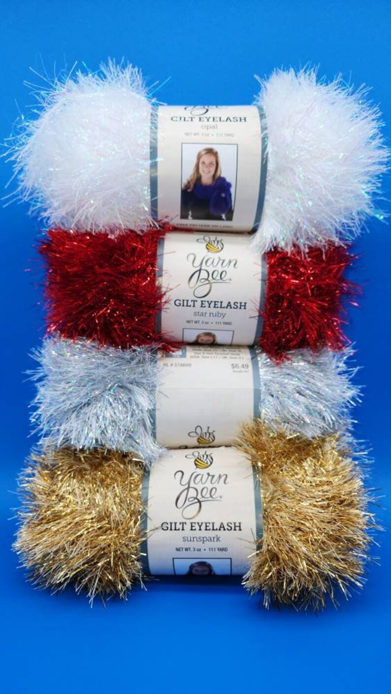 Yarn Bee Gilt Eyelash Hobby Lobby Glittery Yarn Etsy