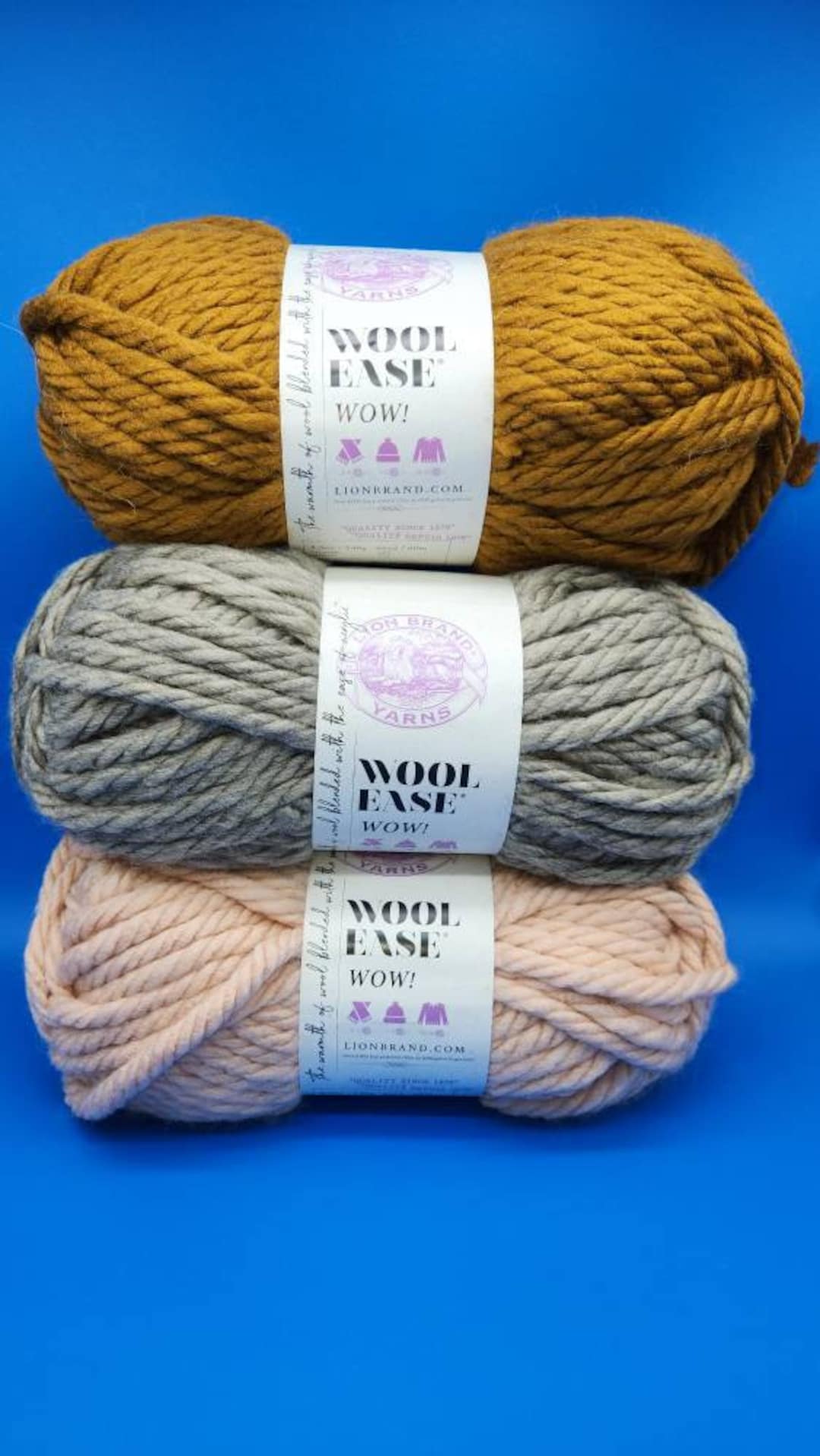 Black Wool-Ease WOW! Yarn (7 - Jumbo) by Lion Brand