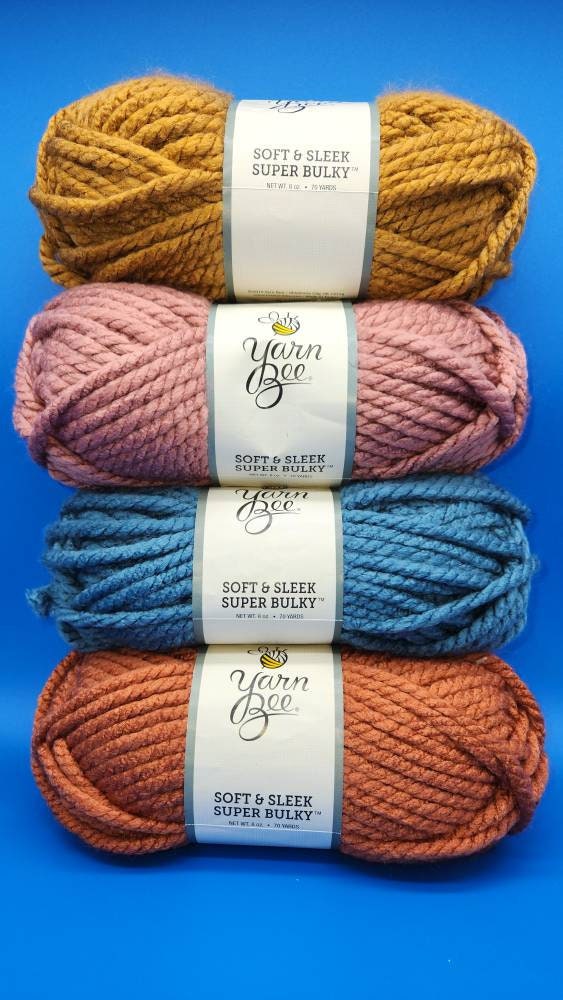 Yarn Bee Soft & Sleek Chunky Yarn Various Colors New! Price Per Skein