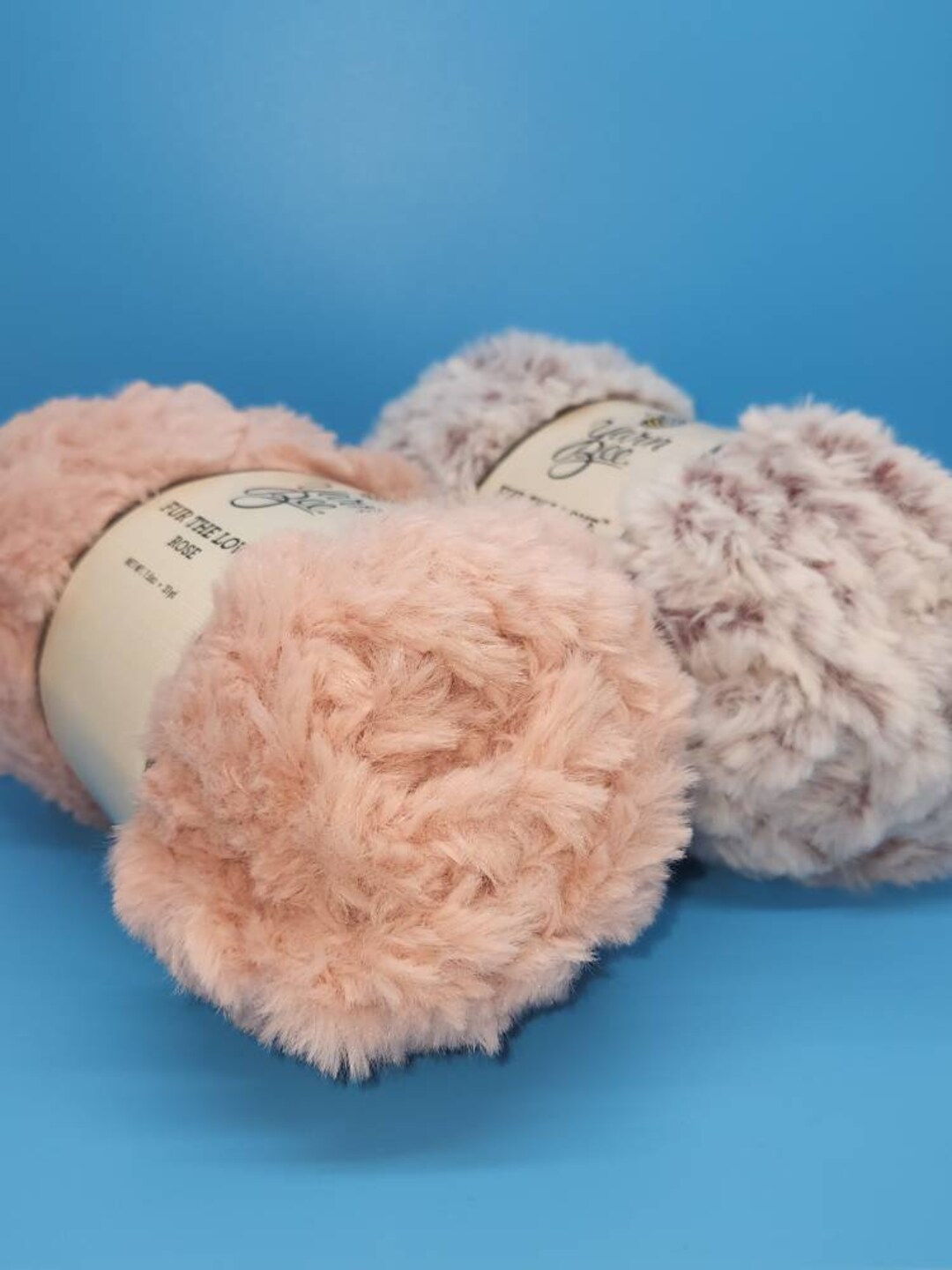 Yarn Bee Fur the Love Rose and Iced Cranberry Etsy