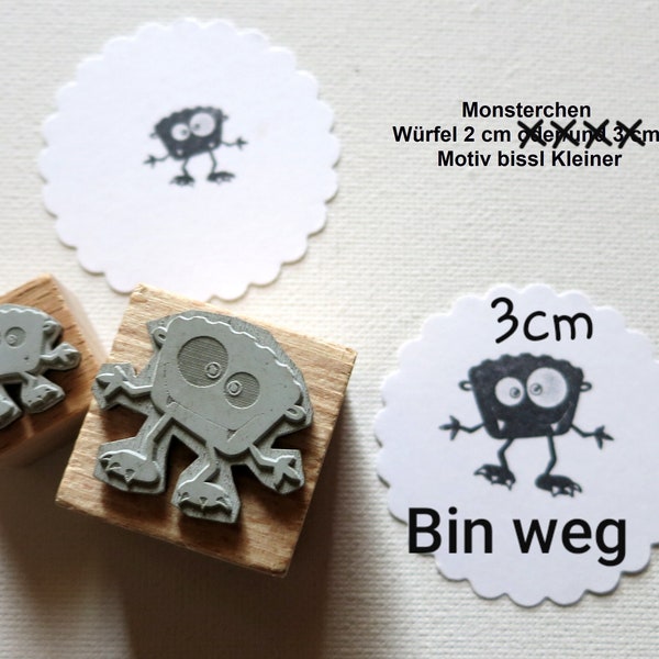 Stempel Monster Monsterchen  ca 2cm