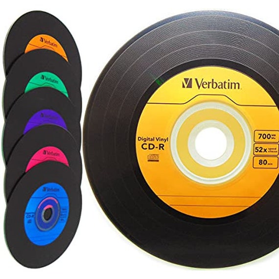 25 X Verbatim Vinyl Surface CD-R Discs Colours in - Etsy
