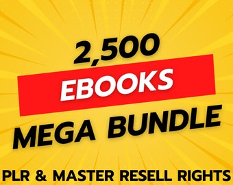 2.500 eBooks 2,5k eBook-bundel | Royalty-vrij, OUR & Master-doorverkooprechten Bulk | Online geld verdienen | Start nu een digitaal downloadbedrijf
