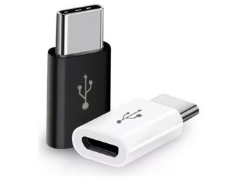 Micro USB Female To Type C Male Converter USB-C Adapter Converter WhiteBlack LOT