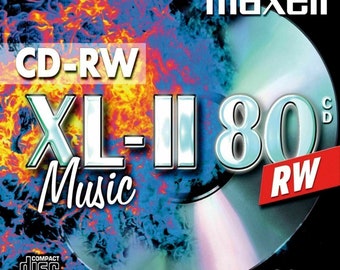 Maxell Cd-Rw Audio Xl-ii Silver Lot de disques de musique numérique Pro (700 Mo 52 x 80 min)