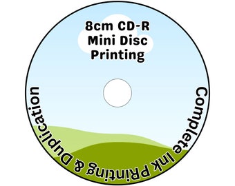 1-1000 Personalised Printed 210MB Mini 8CM CD-R Disc Printing Blank Lot Discs