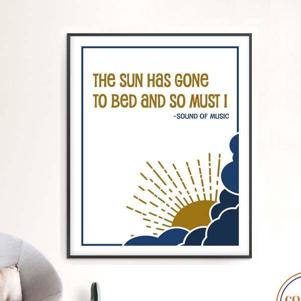 Sound of Music Toddler Bedtime Print | Musical Fan Bedroom Wall Art | Cute Newborn Nursery Decor | Downloadable Or Printed & Shipped