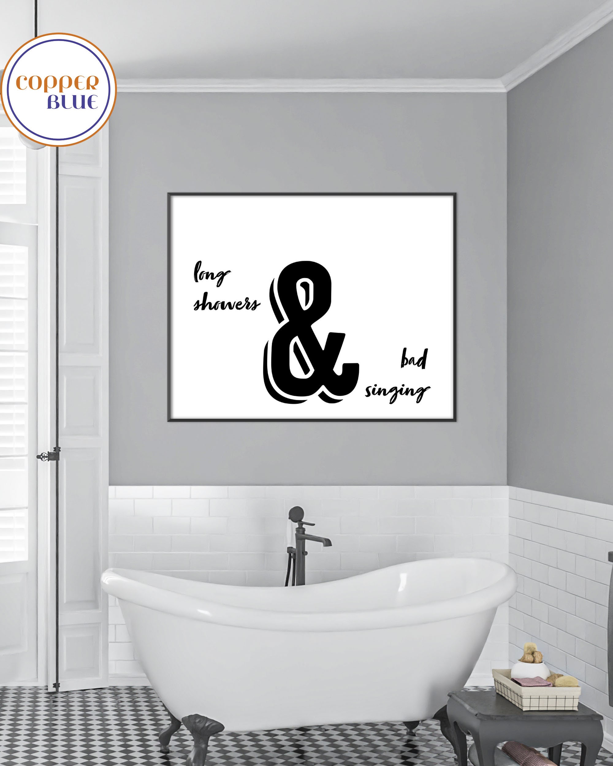 Funny Bathroom Wall Decor Long Showers And Bad Singing Etsy