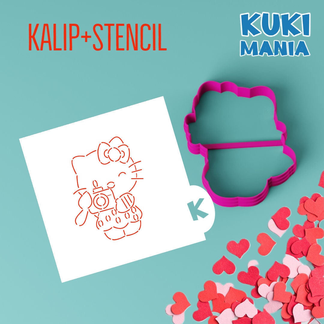 Hello Kitty L Cookie Stencil/cookie Cutter/polymerclay L Valentines Day ...
