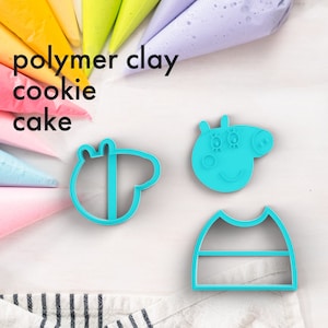 mami pig l peppa arcilla polimérica l galleta l cortador de pasteles