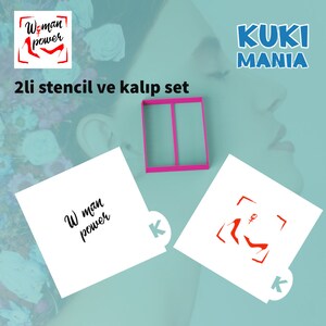Woman power stencils and cookie cutter