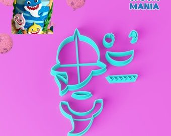 baby shark cookie cutter sea animals cookie
