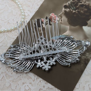 Evelyn Art Deco Vintage Style Crystal Victorian Bridal Hair Comb 1920s Wedding image 6