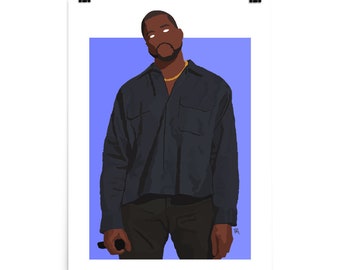 kanye west minimalist blue