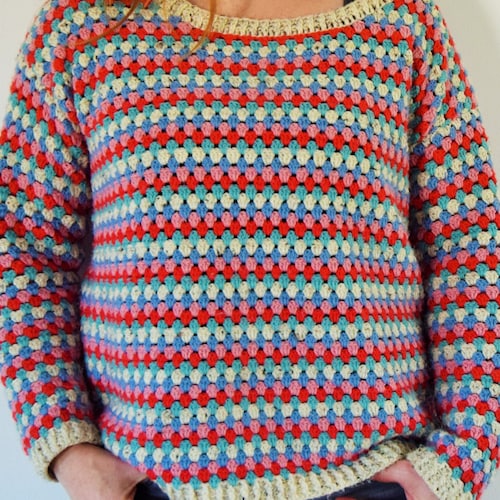 granny stripe jumper pattern
