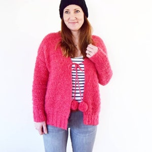 Little Miss Mohair cardigan pattern - Crochet  PDF digital download