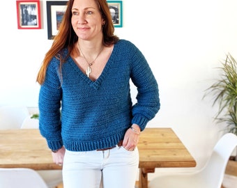 Rancho Sweater Crochet pattern by Iron Lamb  - Digital pattern PDF