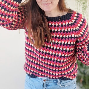 Granny Go Round Jumper - Digital PDF crochet pattern