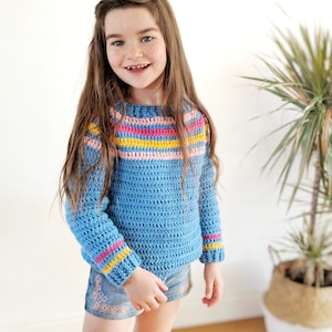 Kids Cloud Nine Jumper Crochet Pattern by Iron Lamb Digital - Etsy
