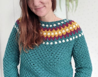 Faraway Jumper Crochet Pattern PDF Sweater