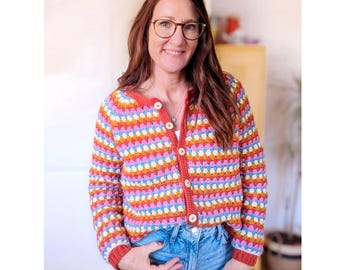 Grandma Go Round Cardigan 2.0 - Modèle numérique PDF au crochet