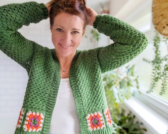 Lowrider cardigan pattern - Digital PDF crochet pattern