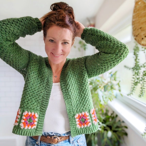 Lowrider cardigan pattern - Digital PDF crochet pattern