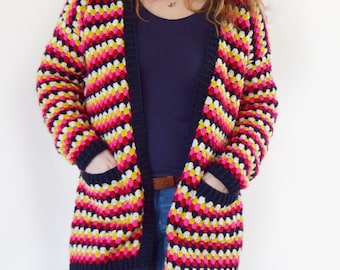 Granny Rocks cardigan - Digital PDF crochet pattern