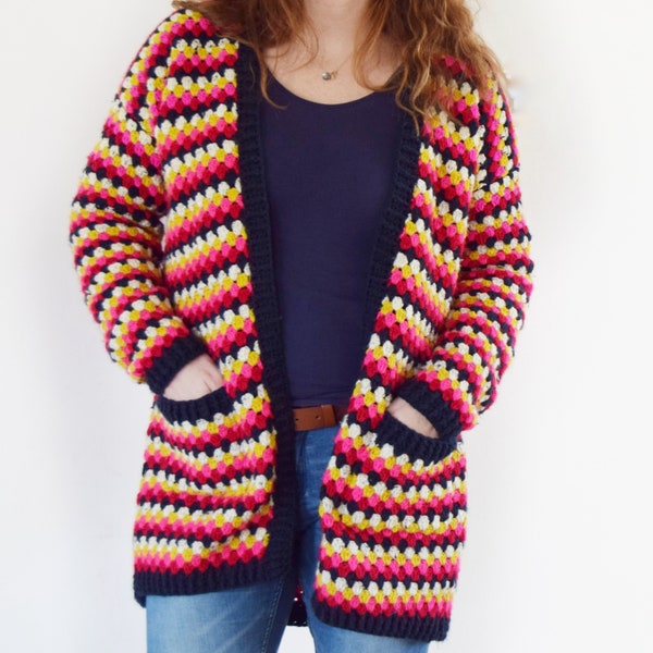 Granny Rocks cardigan - Digital PDF crochet pattern