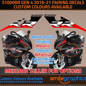 Custom S1000RR Decals – 2x Stickers For BMW S1000RR (Any Color/Size Available)
