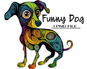 Funny Dog Png Clipart - Colorful PNG Illustrations for Pet Lovers