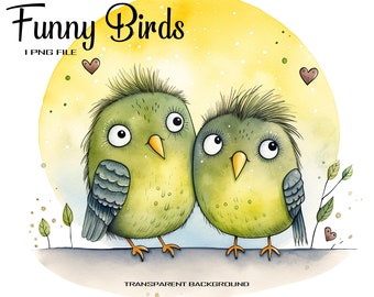 Romantic Bird in Love PNG Clipart