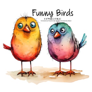 Bird PNG Clipart, Acuarela Emplumada Amigos Archivo de Descarga Digital Instantánea