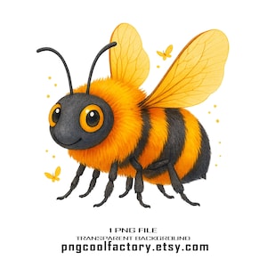 Bee Clipart – High-Res Transparent PNG