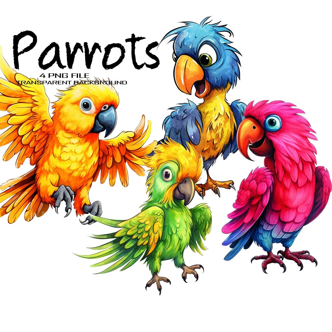 Tropical Bird Clipart | Instant Download - Etsy