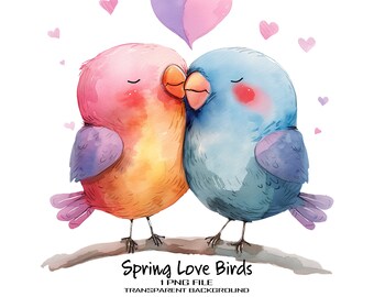 Cute wholesale Love Birds Hand Drawn