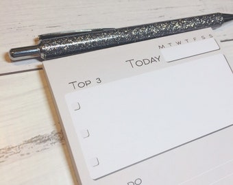 Minimalist Organiser, Daily Planner Tear Off Pad, To Do Notepad, Daily Planner, A6 Planner, Top Three List, Neutral Notepad, To Do List