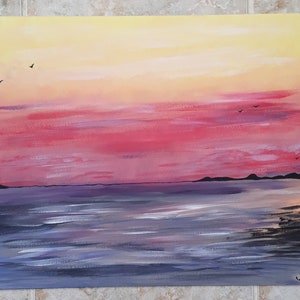 Beach Acrylic on canvas board