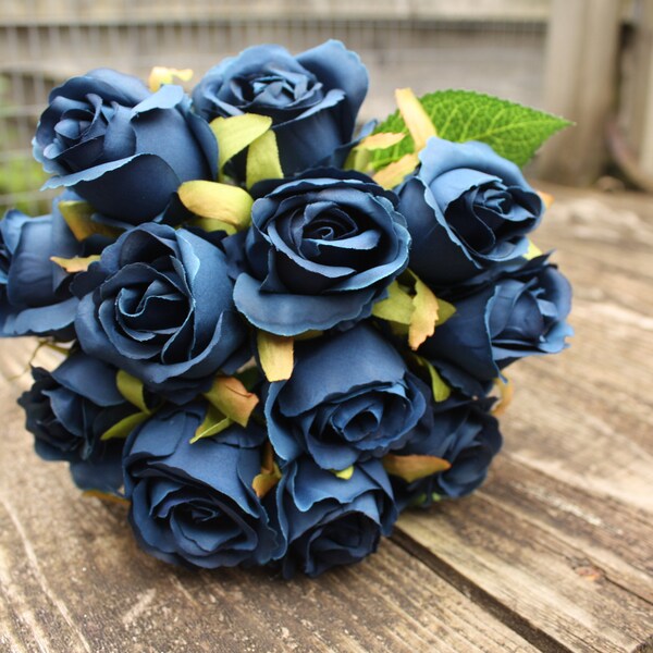 Navy Artificial Flowers Etsy UK