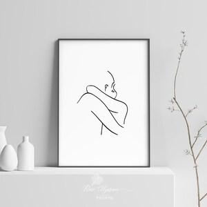 Man And Women Hug Home Gallery Wall Decor Lover Hug Line Art Etsy