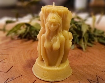 Altar candles - Maiden, Mother and Crone (Beeswax)